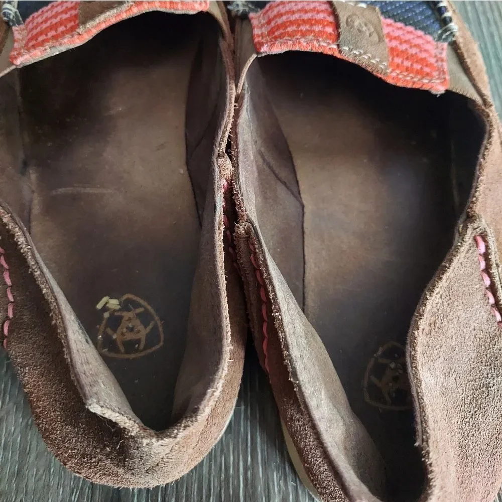 Ariat Cruiser Palm Brown Serape Mesh Slip On Shoes  Size 8B